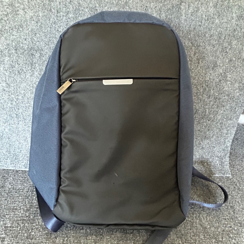 Oscaurt Anti Theft Laptop Backpack Blue Black USB Charging Port Travel Bag